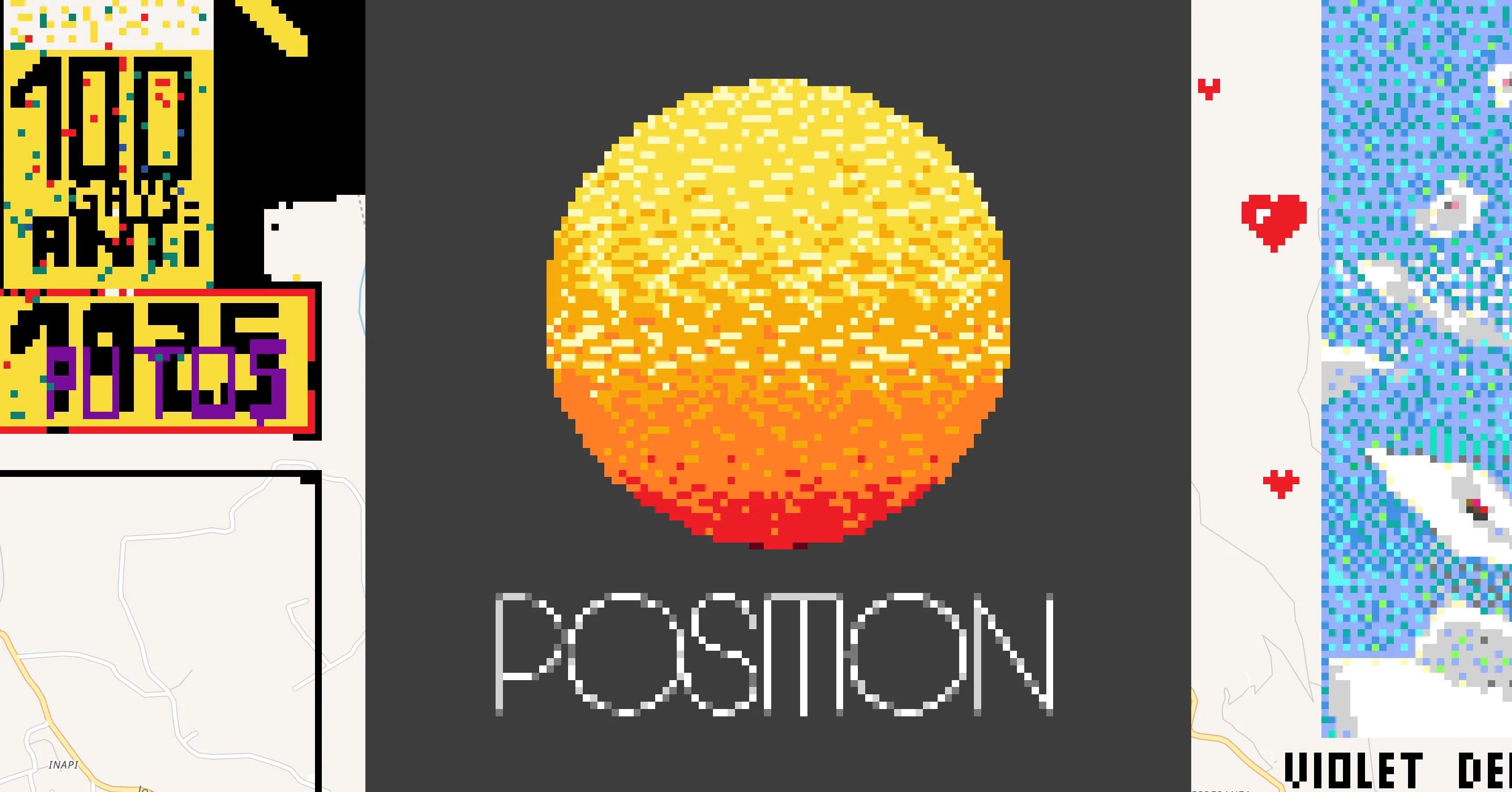 A pixel sun or distant planet
